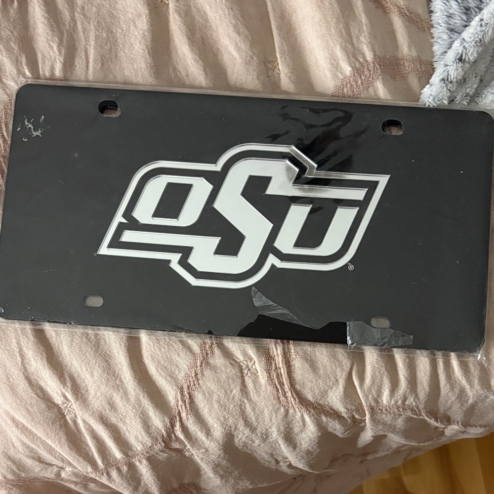 Black OSU License Plate Cover